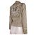 Chaqueta de seda beige bordada Christian Dior Castaño - vista 3