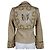 Chaqueta de seda beige bordada Christian Dior Castaño - vista 4