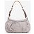Prada 2000s Hobo Schultertasche aus Wildleder und Eidechse mit Schnalle Grau - Ansicht 3
