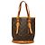 Borsa Bucket Louis Vuitton Monogram PM Marrone Monogramma
