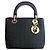 Dior Lady Dior Borsa in Tela Nera Nero