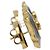 Timeless Orecchini a clip Chanel 03P Camellia Coco Mark Nero Bianco D'oro - vista 4