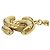 Portachiavi Chanel Coco Mark Matelassé in Oro Giallo D'oro - vista 7