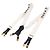 Bretelle Chanel 97P in pelle con design logo Nero Bianco