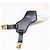 Bretelle Chanel 97P in pelle con design logo Nero Bianco - vista 6