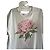 Autre Marque Ground Y T-shirt in cotone bianca con stampa peonia Rosa Bianco Verde