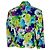 Céline Celine Leinen-Blazer mit Blumenprint Weiß Blau Mehrfarben Grün Lila Gelb - Ansicht 2