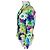 Céline Celine Leinen-Blazer mit Blumenprint Weiß Blau Mehrfarben Grün Lila Gelb - Ansicht 3