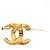 Timeless Broche Chanel Coco Mark en baño de oro Dorado - vista 3