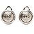 Chanel Coco Mark Round Clip Earrings Silvery