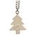 Timeless Chanel Coco Mark Weihnachtsbaum-Motiv Halskette Silber Weiß