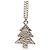Timeless Chanel Coco Mark Weihnachtsbaum-Motiv Halskette Silber Weiß - Ansicht 2