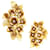 Autre Marque Orecchini "Fleurs", oro giallo e diamanti.