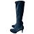 Lk Bennett Botas altas de ante elástico negro Sylvie L.K. Bennett