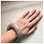 Autre Marque Bracciale a cerchio in resina taupe con glitter Iris Apfel x Le Bon Marché Rive Gauche Grigio - vista 14