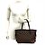 Bolso Tote Louis Vuitton Neverfull PM Castaño Fucsia Damier ebene - vista 9