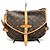 Borsa a Spalla Louis Vuitton Saumur 30 Marrone Monogramma - vista 4
