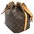 Noe Borsa a Spalla Louis Vuitton Petit Noé Marrone Nero Blu Monogramma - vista 2