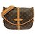 Borsa a Spalla Louis Vuitton Monogram Saumur Marrone