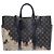Louis Vuitton Monogram Bleach Sac Plat Handbag Black Blue