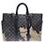 Louis Vuitton Monogram Bleach Sac Plat Handbag Black Blue - view 2