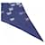 Sciarpa Losange Hermès Blu Navy Seta e Cashmere  - vista 2