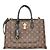 Monogram Flower Tote Louis Vuitton M43550 Braun Schwarz