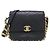 Borsa a tracolla Chanel AS2831 in pelle di vitello nera Nero