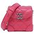 Borsa a tracolla in pelle rosa Chanel AS1348