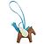 Charm per borsa Hermès Rodeo Pegase PM in agnello Milo marrone e Swift Grigri - vista 2