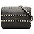 Borsa a tracolla Valentino Rockstud in pelle di vitello a grana piccola nera Nero