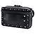 Borsa a tracolla Valentino Black Textured Leather Rolling Rockstud Nero - vista 2