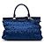 Borsa a tracolla Prada Blue Tessuto Gaufre con struttura