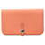 Portefeuille Hermès Orange Togo Dogon Duo GM Pêche  - vue 1