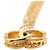 Collana con pendente Chanel Gold CC placcato oro D'oro - vista 2