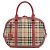 Bolsa bowling Orchard em nylon Burberry Beige Small Haymarket Check Bege
