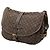 Louis Vuitton Marrone Monogram Mini Lin Saumur 30 Marrone scuro - vista 2