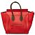 Céline Celine Mini Bicolor Leder Luggage Tote in Rot