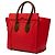 Céline Celine Mini Bicolor Leder Luggage Tote in Rot - Ansicht 2