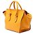 Céline Tote Celine em couro de bezerro de grão médio amarelo com nó Mostarda - vista 2