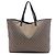 Gucci Tote aus grauem GG Canvas Braun