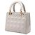 Lady Dior Cannage Dior in vernice grigio, misura Medium Marrone - vista 2