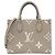 Sac à main Louis Vuitton Bicolor Monogram Empreinte OnTheGo PM Gris Écru