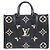 Borsa Louis Vuitton Bicolor Monogram Empreinte OnTheGo MM Nero Beige