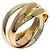 Anello Cartier Trinity in oro rosa bianco e giallo 18K - vista 2
