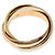 Anello Cartier Trinity in oro rosa bianco e giallo 18K - vista 3