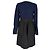 Céline Abito midi a maniche lunghe bicolore Celine in viscosa blu navy