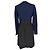 Céline Abito midi a maniche lunghe bicolore Celine in viscosa blu navy - vista 3