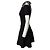 Vestido mini Sandro Paris con aplicaciones de rosas en viscosa negro - vista 2