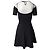 Vestido mini Sandro Paris con aplicaciones de rosas en viscosa negro - vista 3